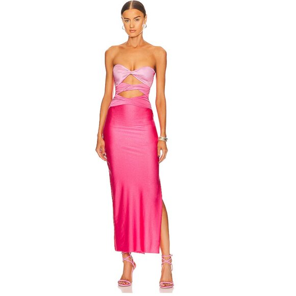 Baobab *NEW* Ola Moonstone Pink Strapless Maxi Dress - Picture 2 of 16
